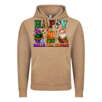 Vintage Coffee happy hallothanksmas with cupcakes Vintage Hoodie - AdoDesignShop