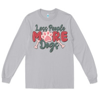 Moon Dust less people more dogs Long Sleeve Tee - MaliasSmallBusiness