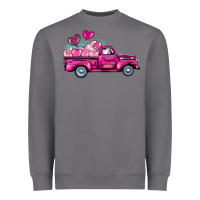 Storm valentine's day pink truck Heavyweight Sweatshirt - BarkalooDesign