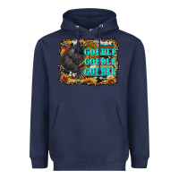 Navy gobble gobble gobble Heavyweight Hoodie - RanaPortraitStore