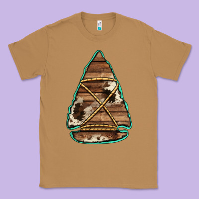 Cowhide Wooden Arrowhead Classic Tee Designed By Jasminsmagicworld