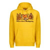 Lemon Peace Love Thanksgiving Premium Hoodie - texasbilliewilder