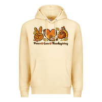 Pina Colada Peace Love Thanksgiving Premium Hoodie - texasbilliewilder