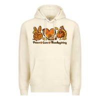 Sandshell Peace Love Thanksgiving Premium Hoodie - texasbilliewilder