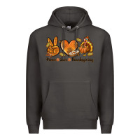 Smoke Peace Love Thanksgiving Premium Hoodie - texasbilliewilder