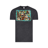 Vintage Black tribe tent western background Vintage Tee - AdoDesignShop