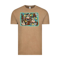 Vintage Coffee tribe tent western background Vintage Tee - AdoDesignShop