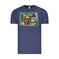 Vintage Denim tribe tent western background Vintage Tee - AdoDesignShop