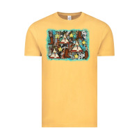 Vintage Mustard tribe tent western background Vintage Tee - AdoDesignShop
