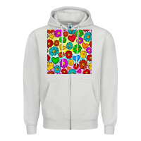 Dove Grey Pride lgbtq flowers and hearts seamless pattern Zipper Hoodie - BundleAndBundleShop