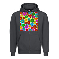 Smoke Pride lgbtq flowers and hearts seamless pattern Zipper Hoodie - BundleAndBundleShop