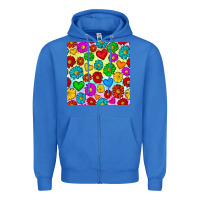 True Royal Pride lgbtq flowers and hearts seamless pattern Zipper Hoodie - BundleAndBundleShop