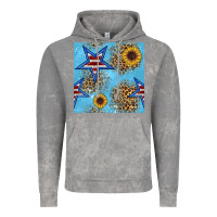 Cloud Rock american star and sunflower seamless  pattern Vintage Hoodie - BundleAndBundleShop