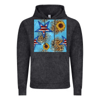 Vintage Black american star and sunflower seamless  pattern Vintage Hoodie - BundleAndBundleShop