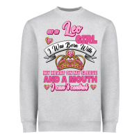 Heather Grey As A Leo Girl I Was Born With My Heart On My Sleeve And A Mouth Heavyweight Sweatshirt - Jasminsmagicworld