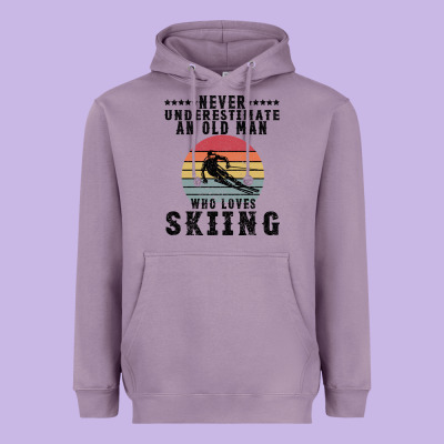 Never Underestimate An Old Man Who Loves Skiing Heavyweight Hoodie Designed By Bettercallsaul