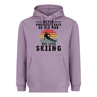 Lavender Never Underestimate An Old Man Who Loves Skiing Heavyweight Hoodie - Bettercallsaul
