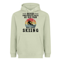 Matcha Never Underestimate An Old Man Who Loves Skiing Heavyweight Hoodie - Bettercallsaul