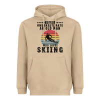 Mushroom Never Underestimate An Old Man Who Loves Skiing Heavyweight Hoodie - Bettercallsaul