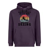 Plum Never Underestimate An Old Man Who Loves Skiing Heavyweight Hoodie - Bettercallsaul