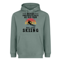 Sage Never Underestimate An Old Man Who Loves Skiing Heavyweight Hoodie - Bettercallsaul
