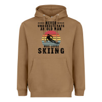 Toasted Coconut Never Underestimate An Old Man Who Loves Skiing Heavyweight Hoodie - Bettercallsaul