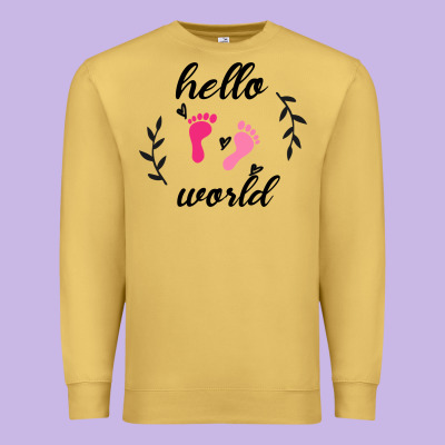 Hello World Premium Sweatshirt Designed By Bettercallsaul