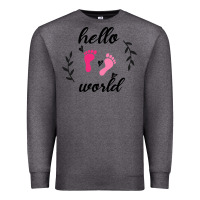Charcoal Heather Hello world Premium Sweatshirt - Bettercallsaul
