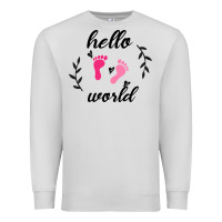 Dove Grey Hello world Premium Sweatshirt - Bettercallsaul