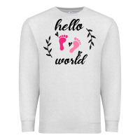 Oatmeal Heather Hello world Premium Sweatshirt - Bettercallsaul