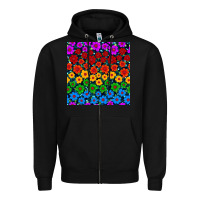 Black Pride lgbtq flowers seamless pattern Zipper Hoodie - BundleAndBundleShop
