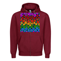 Burgundy Pride lgbtq flowers seamless pattern Zipper Hoodie - BundleAndBundleShop