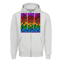 Dove Grey Pride lgbtq flowers seamless pattern Zipper Hoodie - BundleAndBundleShop