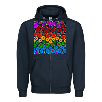 Navy Pride lgbtq flowers seamless pattern Zipper Hoodie - BundleAndBundleShop