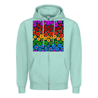 Seafoam Pride lgbtq flowers seamless pattern Zipper Hoodie - BundleAndBundleShop