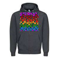 Smoke Pride lgbtq flowers seamless pattern Zipper Hoodie - BundleAndBundleShop