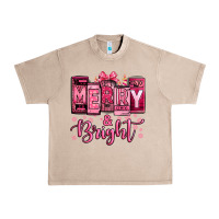 French Oak merry and bright pink Christmas Urban Heavy Tee - Jasminsmagicworld