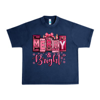 Navy merry and bright pink Christmas Urban Heavy Tee - Jasminsmagicworld