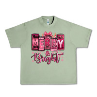 Oil Green merry and bright pink Christmas Urban Heavy Tee - Jasminsmagicworld