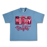 Pebble Blue merry and bright pink Christmas Urban Heavy Tee - Jasminsmagicworld