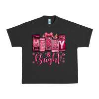 Pigment Black merry and bright pink Christmas Urban Heavy Tee - Jasminsmagicworld