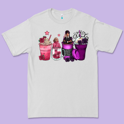 Wednesday And Enid Coffee Cups Premium Tee Designed By Zillion Design Studio