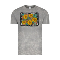 Cloud Rock leather sunflower background Vintage Tee - AdoDesignShop