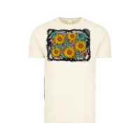 Vintage Arctic leather sunflower background Vintage Tee - AdoDesignShop