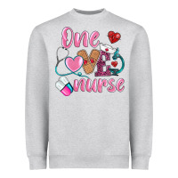 Heather Grey one loved nurse Heavyweight Sweatshirt - BarkalooDesign