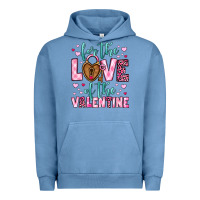 Pigment Pebble Blue for the love of the valentine Urban Hoodie - OliviaCreatesArt