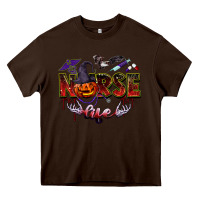 Chocolate Brown halloween nurse life Heavy Core Tee - BarkalooDesign