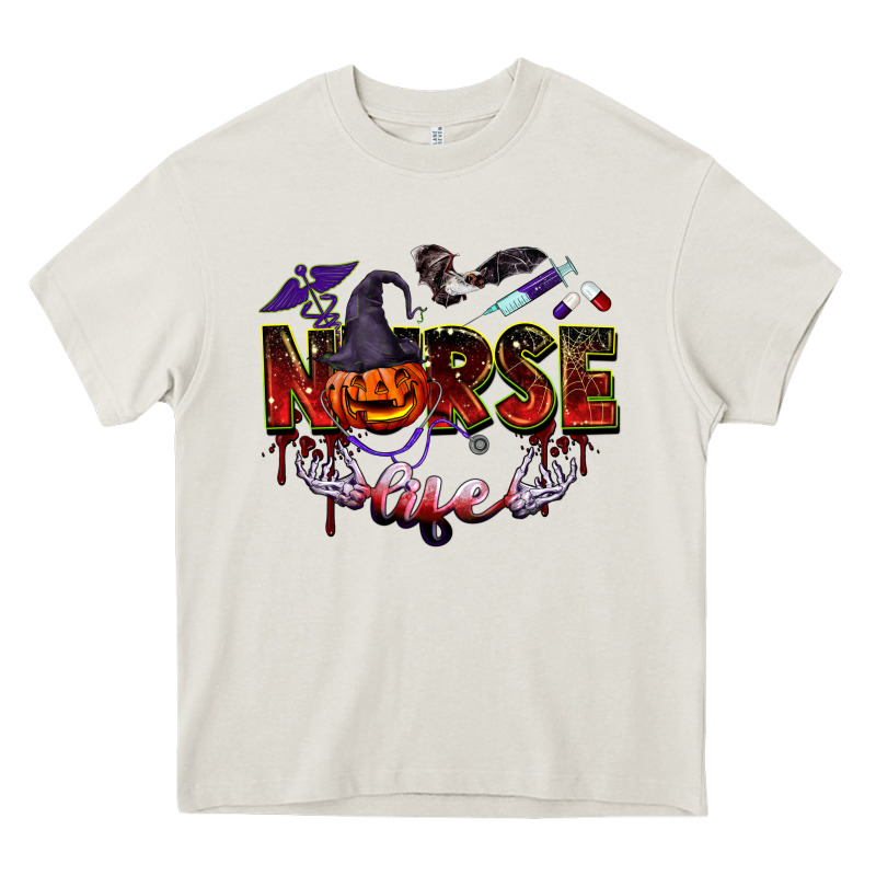 Halloween Nurse Life Heavy Core Tee by BarkalooDesign | Teevron
