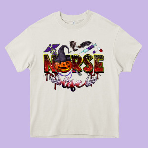 Halloween Nurse Life Heavy Core Tee Designed By Barkaloodesign