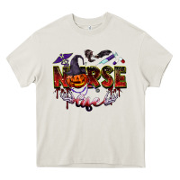 Cream halloween nurse life Heavy Core Tee - BarkalooDesign